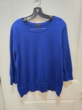 Lands' End Royal Blue Scoop Neck Sweater